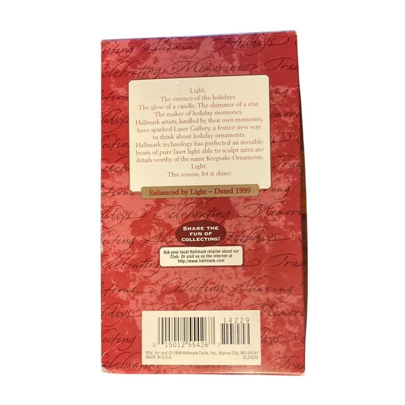 Hallmark Ornament St. Nicholas Laser Gallery Paper Keepsake 1999 w/Box NEW - Picture 2 of 5